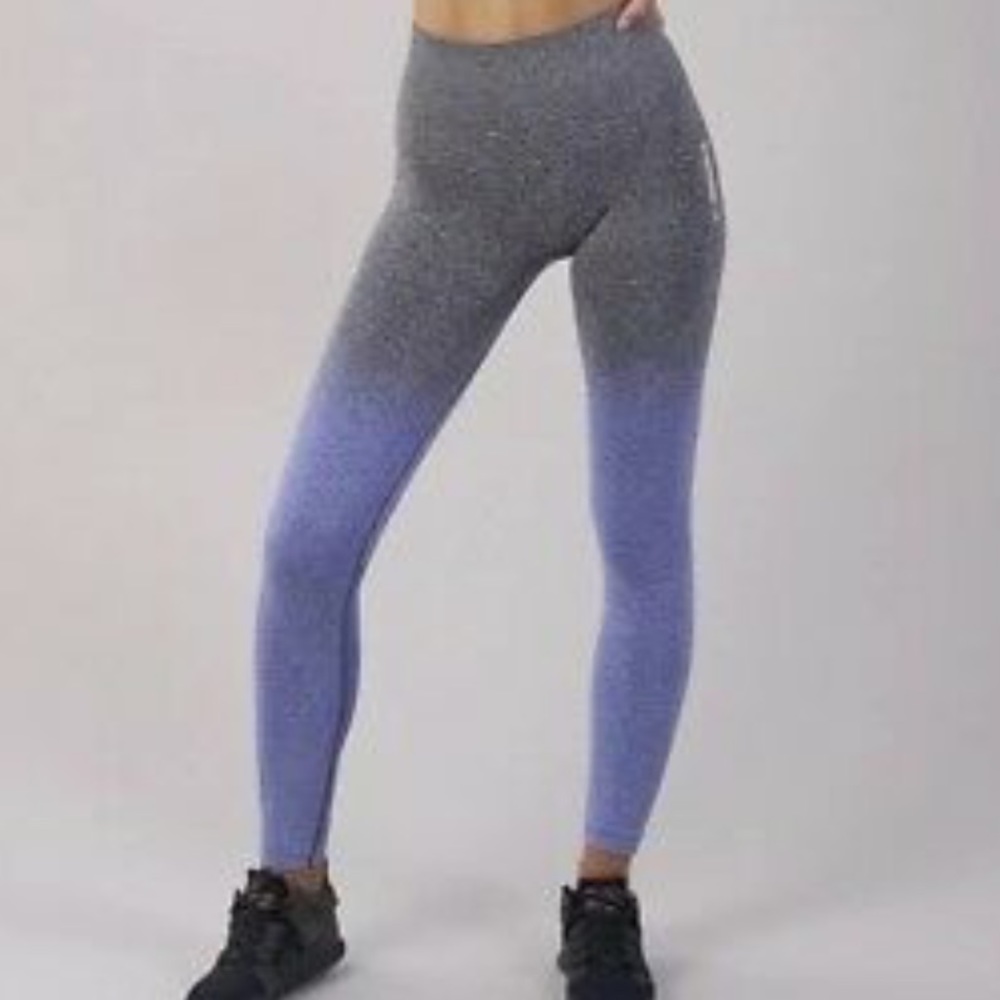 Gymshark Ombré Seamless Leggings in Indigo/Gray